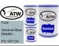 Preview: Ford, Windveil Blue Metallic, P3 / M7134: 500ml Lackdose + 500ml Klarlack + 250ml Härter - Set, von ATW Autoteile West.